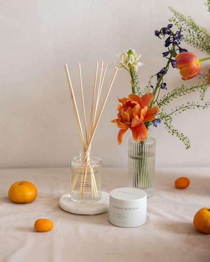 Reed Scent Diffuser - Love Potion - Relaxing Oil Diffuser, Jasmine, Lavender & Mandarin Fragrance, alternate product view 7