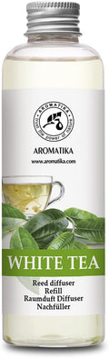 Refill Reed Diffuser White Tea 6.8 Fl Oz (200 ml) - with White Tea Essential Oil - Good Mood - Home Fragrance - Warm Scent