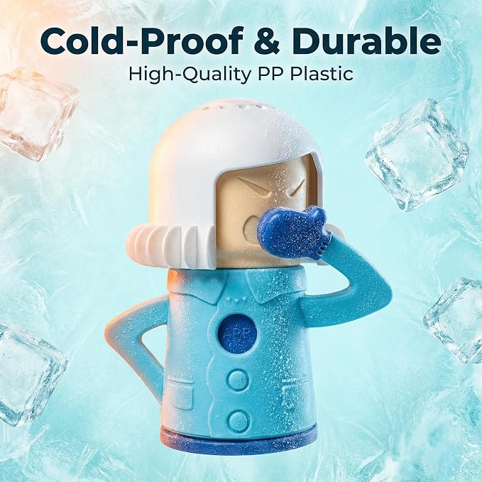 Refillable Fridge Deodorizer Box, Cute Design. PP Plastic Odor Absorber for Baking Soda, Coffee Grounds, Deodorizing Beads.