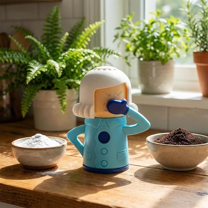 Refillable Fridge Deodorizer Box, Cute Design. PP Plastic Odor Absorber for Baking Soda, Coffee Grounds, Deodorizing Beads.