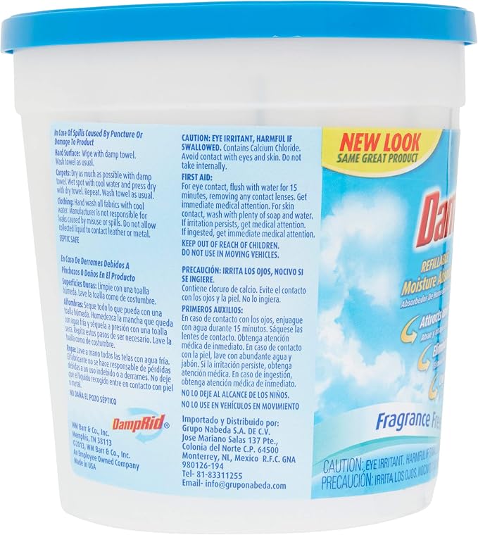 Refillable Moisture Absorber, Fragrance Free, 10.5 Ounce (Pack of 6), alternate product view 3