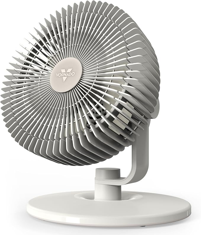 REFRESH 8 Table Fan with Aromatherapy Scent Pads, Swiveling Base, Easy to Clean, 3 Speed Settings, 45-Degree Tilt, Optimized