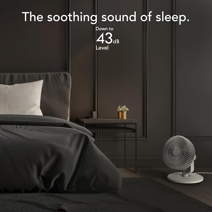REFRESH 8 Table Fan with Aromatherapy Scent Pads, Swiveling Base, Easy to Clean, 3 Speed Settings, 45-Degree Tilt, Optimized
