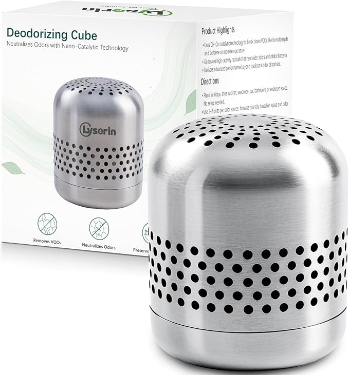 Refrigerator Deodorizer – Lasts for 10 Years, Long-Lasting Odor Eliminator for Fridge, Closet, Car -More Effective Than