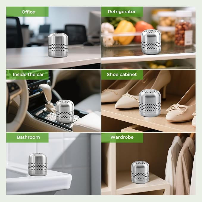Refrigerator Deodorizer – Lasts for 10 Years, Long-Lasting Odor Eliminator for Fridge, Closet, Car -More Effective Than