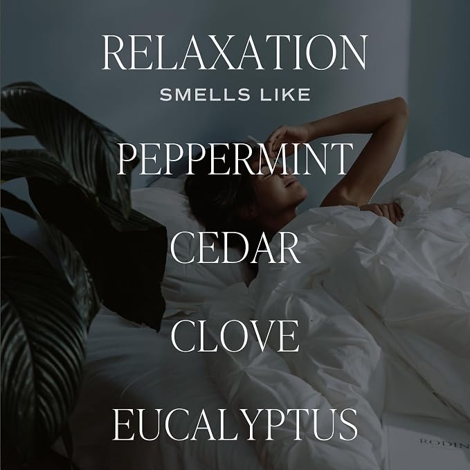 Relaxation Candle - Peppermint, Clove, Cedar, Eucalyptus Scented Aromatherapy Candle, alternate product view 4