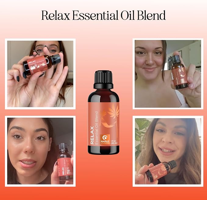 Relaxing Essential Oil Blend for Diffuser - Aromatherapy Blend of Essential Oils for Diffusers for Home and Travel Stress