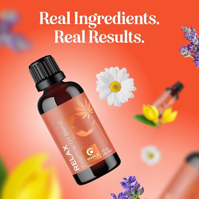 Relaxing Essential Oil Blend for Diffuser - Aromatherapy Blend of Essential Oils for Diffusers for Home and Travel Stress