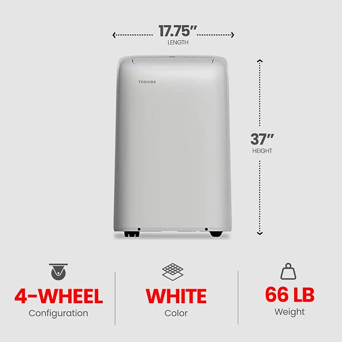 (Renewed) 12,000 BTU (8,000 BTU DOE) 115-Volt WiFi Portable Air Conditioner with Dehumidifier Mode for up to 350 sf