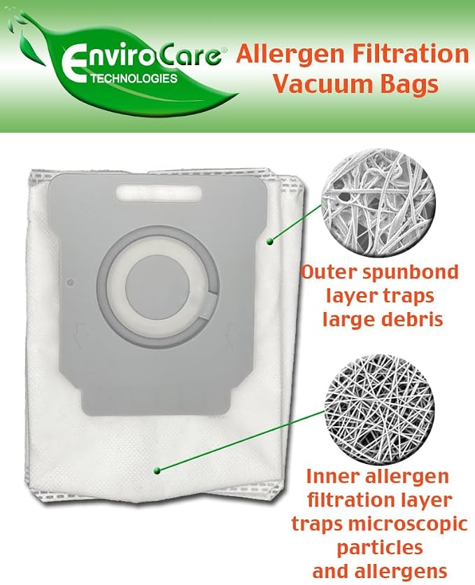 Replacement Allergen Vacuum Cleaner Bags Designed to fit Roombai7, i7+, i7Plus, i8, i8+, i3, i3+, i4, i4+, i6, i6+