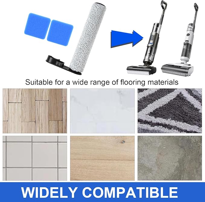Replacement Brush Roller Accessories Kit Compatible with Eureka NEW430BL and Compatible with Jonr ED12/ ED12 Lite Cordless