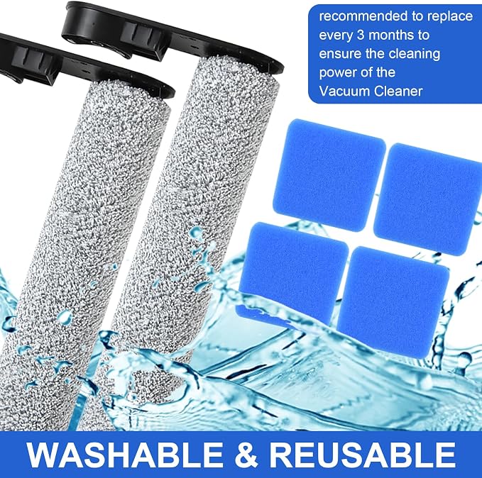 Replacement Brush Roller Accessories Kit Compatible with Eureka NEW430BL and Compatible with Jonr ED12/ ED12 Lite Cordless