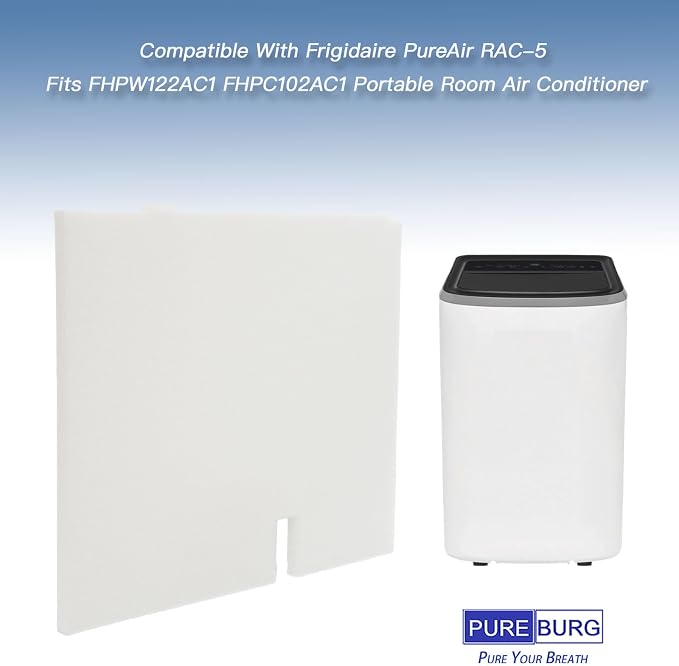 Replacement Filter Compatible With Frigidaire PureAir RAC-5 FRPARAC5 Fits FHPW122AC1 FHPC102AC1 Portable Room Air