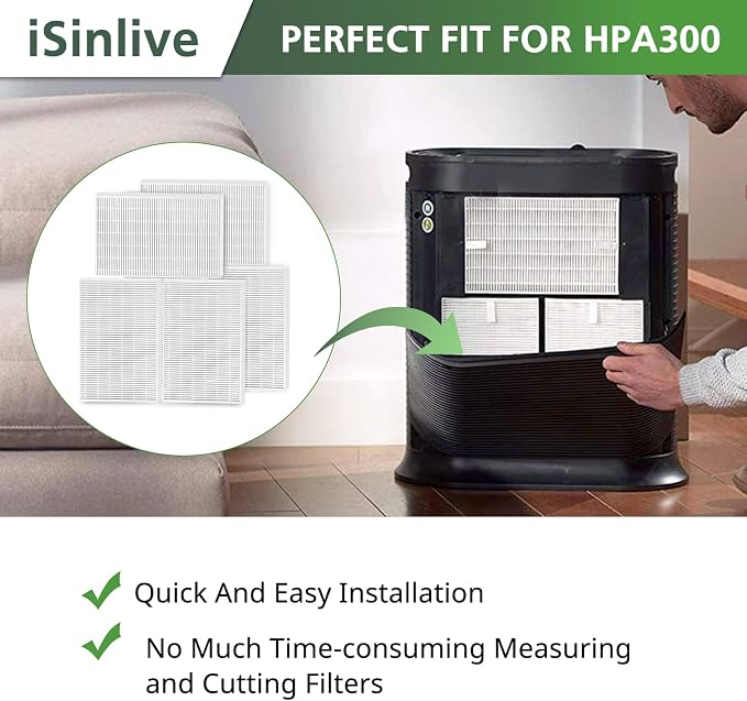 Replacement Filter R Compatible with Air Purifier HPA300 HPA200 HPA100 and 5000 Series, 6 Pack HEPA Filter