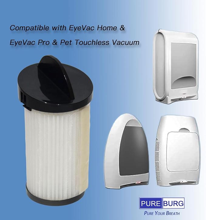 Replacement Filter Set Compatible with Home & Pro & Pet Touchless Vacuum,4-Pack HEPA Pre-Motor Filter & 8 x