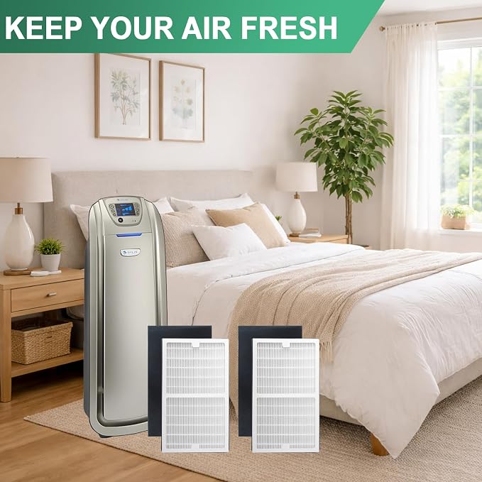 Replacement Filters C Compatible with Idylis IAF-H-100C, IAP-10-200, IAP-10-280 Air Purifiers Include 2 Filters & 2 Carbon