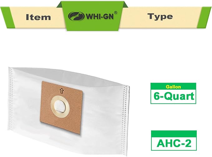 Replacement for Vacuum Bags, AHC-2 HEPA Fleece Filter Bags, compatible with Turbo Red Canister Vacuum Cleaner