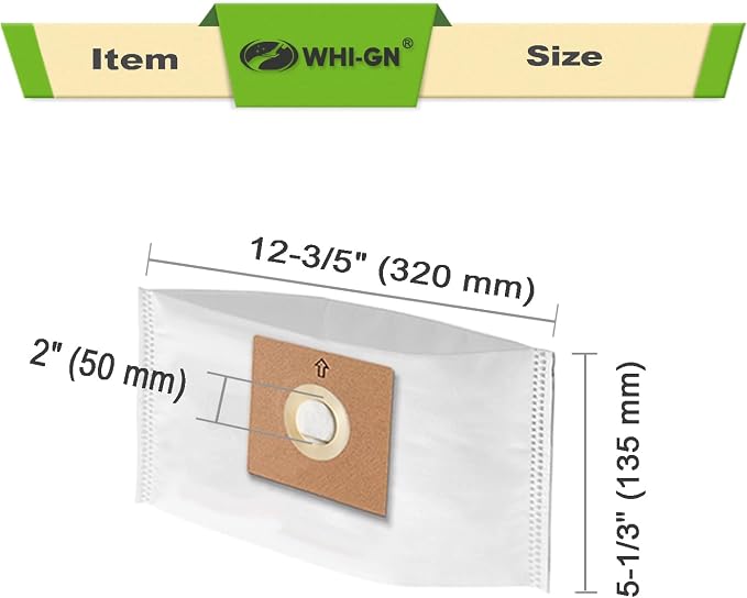 Replacement for Vacuum Bags, AHC-2 HEPA Fleece Filter Bags, compatible with Turbo Red Canister Vacuum Cleaner