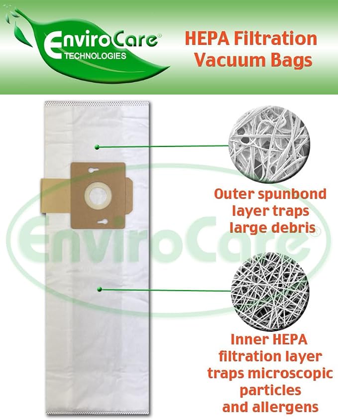 Replacement HEPA Filtration Vacuum Cleaner Dust Bags made to fit Supralite Type F and Simplicty Freedom Uprights