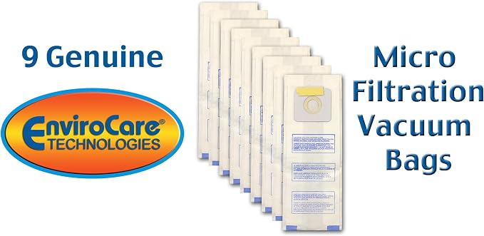 Replacement Micro Filtration Vacuum Cleaner Dust Bags Designed to fit Types U, U-3, U-6, 9 bags in, alternate view