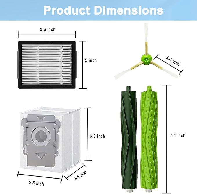 Replacement Parts Accessories for Roomba i3 i3+ i7 i7+ i4+ i5 i5+ j5 j5+ i6 i6+ i8 i8+ i2 J7 E5 E6 E7 I&J&E Series