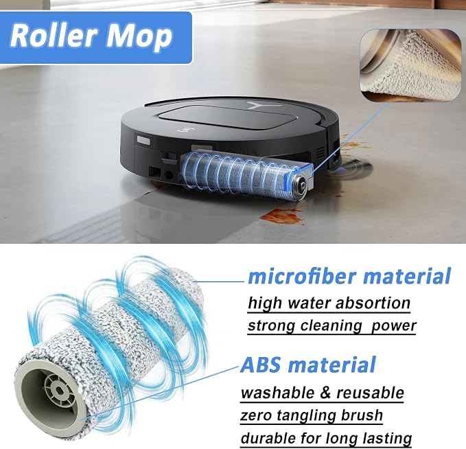 Replacement Parts for DEEBOT T80 Omni Robot Vacuum, Accessories Kit 1 Zero Tangle Main Brush, 2 Roller Mop, alternate