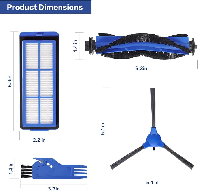 Replacement Parts for RoboVac 11S, 15C, 30C, 35C, 15T, 39 Max Series G10, G20, G30 Edge, Verge, Hybrid Vacuum Cleaner