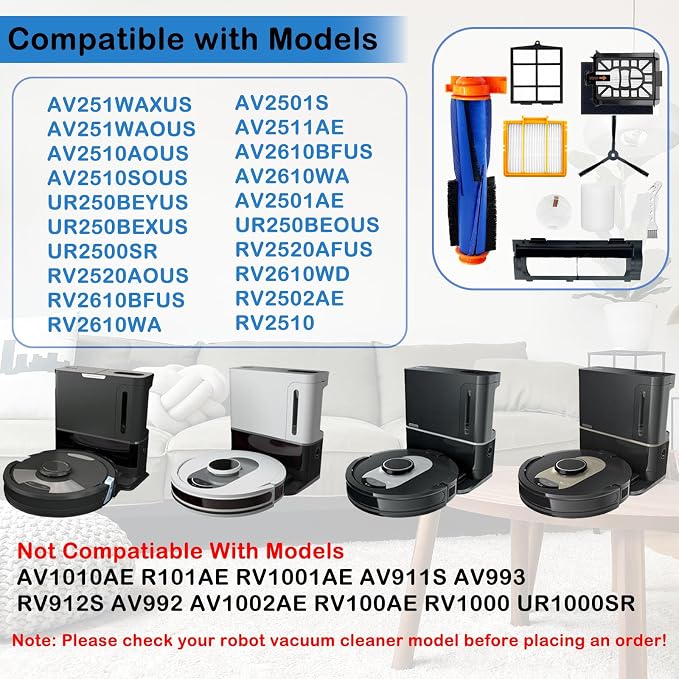 Replacement Parts for Shark AV2501S AV2501AE AV2511AE RV2502AE AV2510AOUS RV2520AOUS RV2610WA RV2610WD Accessories Kit with