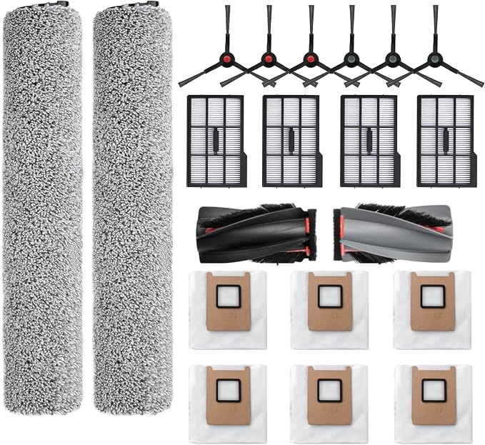 Replacement Parts Kit Compatible With Omni E25 / E28, Vacuum Cleaner Accessories Includes:2 Mop Roller Brush,1 Set Main