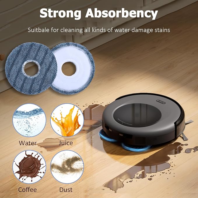 Replacement Parts Kit for Omni C20 Robot Vacuum Accessories, 2 Roller Brushes, 4 Filters, 6 Side Brushes, 6 Mop Pads, 6