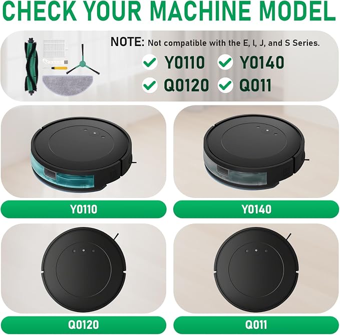 Replacement Parts Pack for Roomba Combo Essential Series Q011, Y0110, Q0120, Y0140 Robot Vacuum Cleaner, alternate