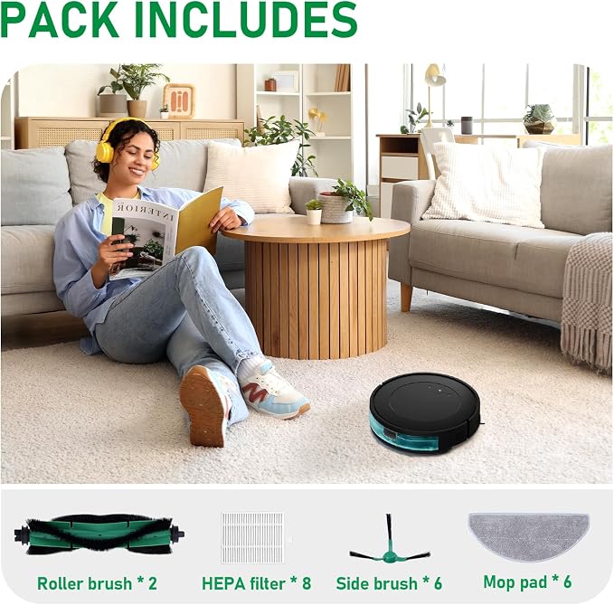 Replacement Parts Pack for Roomba Combo Essential Series Q011, Y0110, Q0120, Y0140 Robot Vacuum Cleaner, alternate