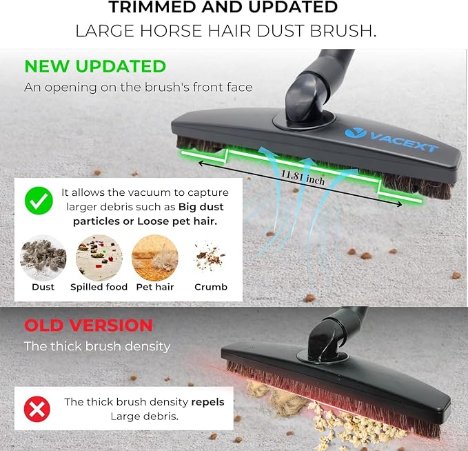 Replacement Vacuum Attachments & Brushes Plus Universal Adapter Kit Compatible with Shop Vacs Accessories 2-1/4" 1-7/8"