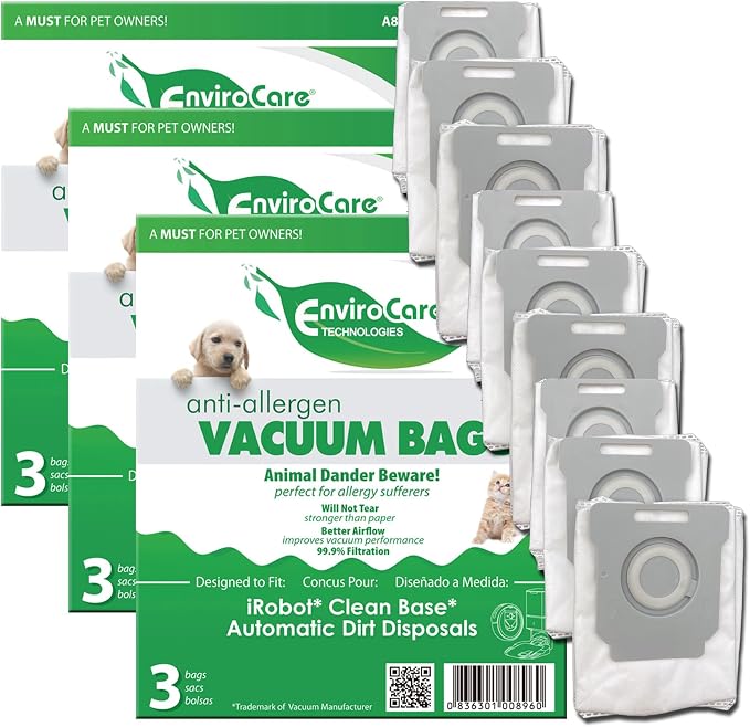 Replacement Vacuum Bags Designed to fit Roomba i7, i7+, i7Plus, i8, i8+, i3, i3+, i4, i4+, i6, i6+, j7, j7+, s9, s9+