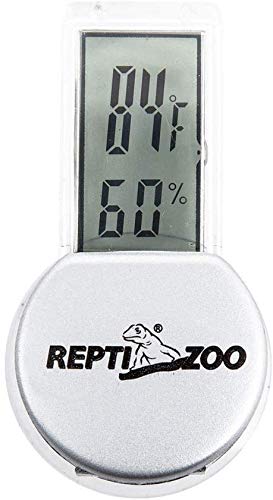Reptile Thermometer Hygrometer with Suction Cup, Digital Thermometer Hygrometer for Reptile Rearing Box Terrarium Tank