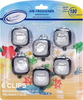 Rest Island Scent Car Air Freshener Clip, 6 Vent Clips, 4ml Each, Long Lasting Air Freshener, product image