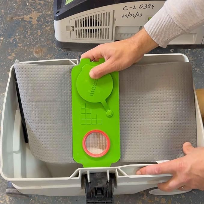 Reusable dust Bag compatible with Midi, CT 15 E and CT 25 HEPA dust extractors (MIDI ) plastic Green