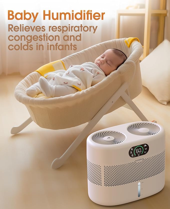 Reuseable Wick Evaporative Humidifier for Bedroom Quiet everyday comfort Baby Humidifier, No White Dust, alternate product