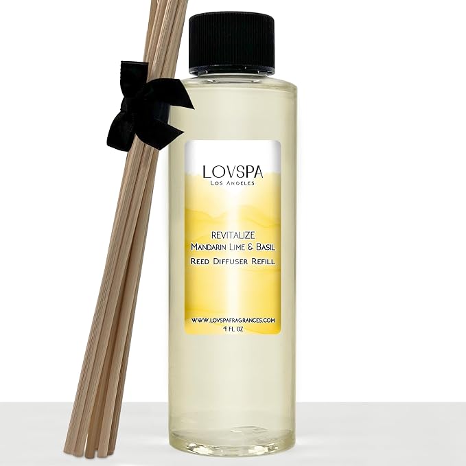 REVITALIZE Mandarin Lime & Basil Diffuser Oil - Essential Oils for Diffuser Refill & Air Freshener Room Spray, product image