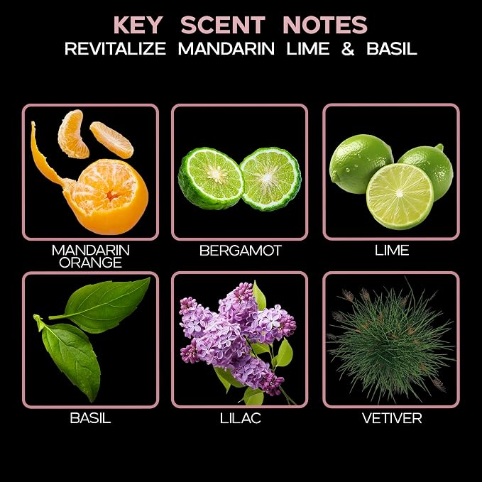REVITALIZE Mandarin Lime & Basil Diffuser Oil - Essential Oils for Diffuser Refill & Air Freshener Room Spray, alternate