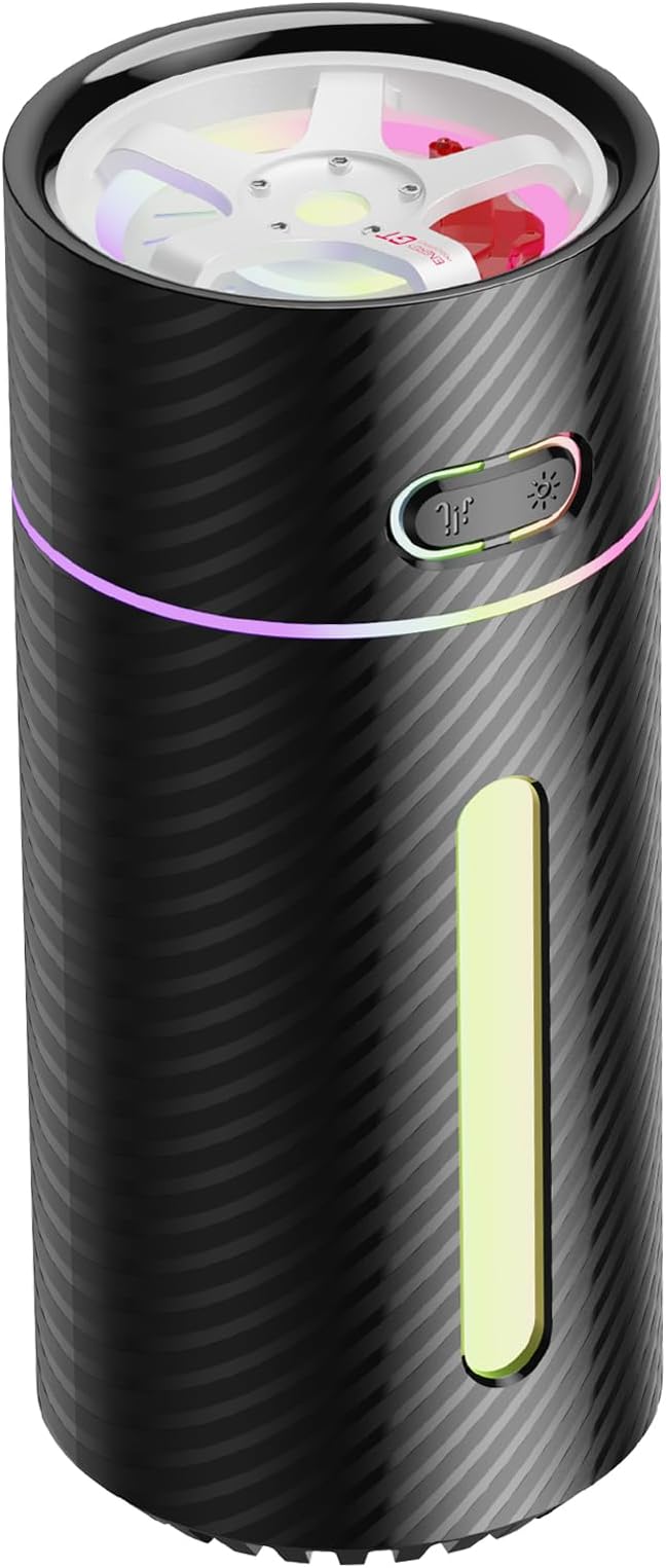 Rim GT Auto Portable Mini Humidifier with fidget spinner,Cool Mist,Rechargable,USB Powered,relieve pressure and stress,Cool