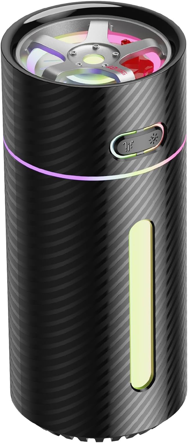 Rim GT Auto Portable Mini Humidifier with fidget spinner,Cool Mist,Rechargable,USB Powered,relieve pressure and stress,Cool