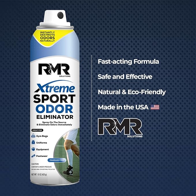 Xtreme Sport Odor Eliminator Spray - Heavy-Duty Equipment, Uniform, Gym, and Shoe Deodorizer, 15 Ounces, Fragrance-Free