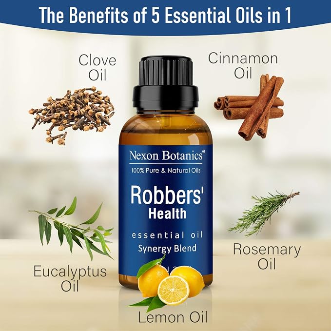 Robbers' everyday comfort Essential Oil Blend 30 ml - Immunity Boosting Thieves Oil - Natural Fighter Shield Against