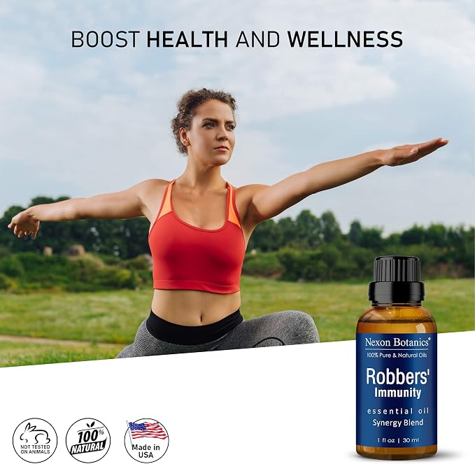 Robbers' Immunity Essential Oil Blend 30 ml - Immune Boost Aromatherapy for Diffusers - Natural Shield Against Impurities