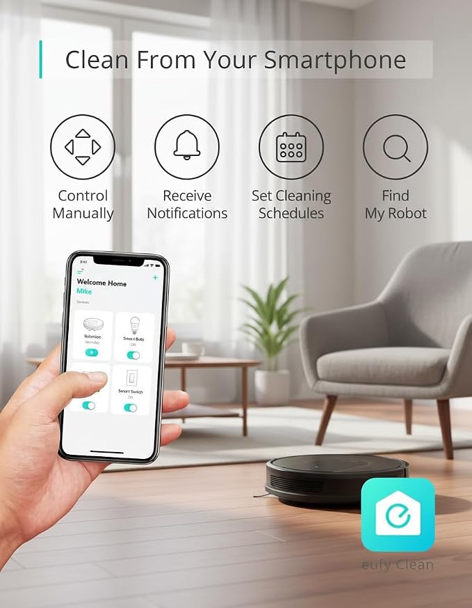 Robot Vacuum 30C Max, Self-Charging Robot Vacuum Cleaner, Cleans Hard Floors to Medium-Pile Carpets, alternate product view 4