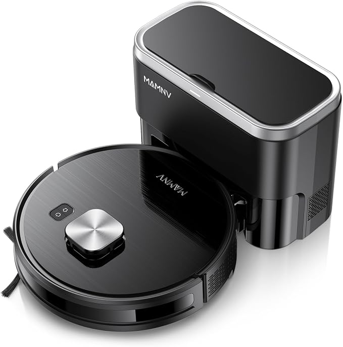 Robot Vacuum and Mop, 11500 Pa Suction, 3-in-1 Robotic Vacuum with Smart LiDAR Navigation, 90 Day Self-Emptying,160 Min