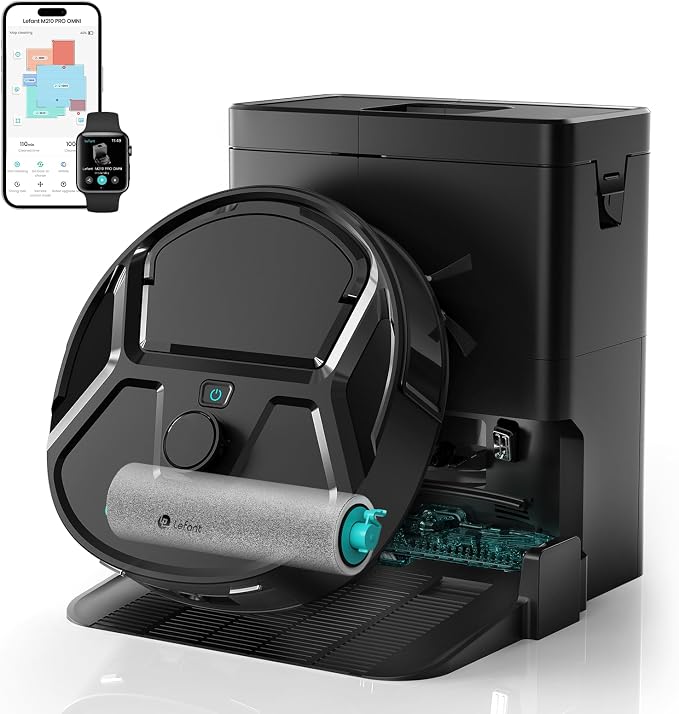 Robot Vacuum and Mop, 18000Pa Strong Suction, Self-Cleaning Roller Mop with Auto Drying, LiDAR Navigation & Obstacle