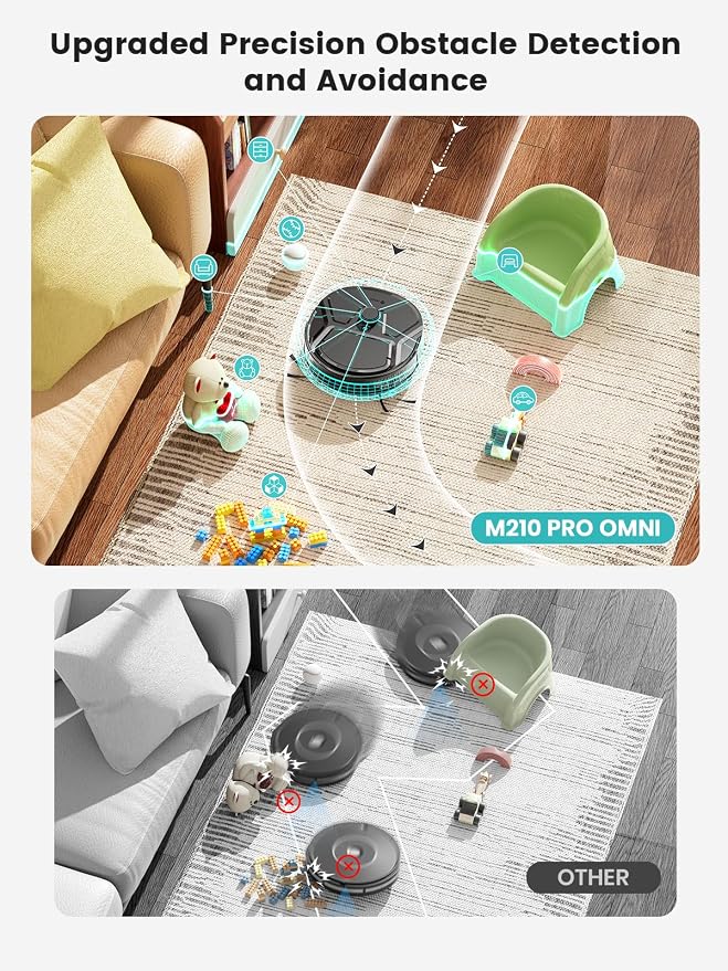 Robot Vacuum and Mop, 18000Pa Strong Suction, Self-Cleaning Roller Mop with Auto Drying, LiDAR Navigation & Obstacle