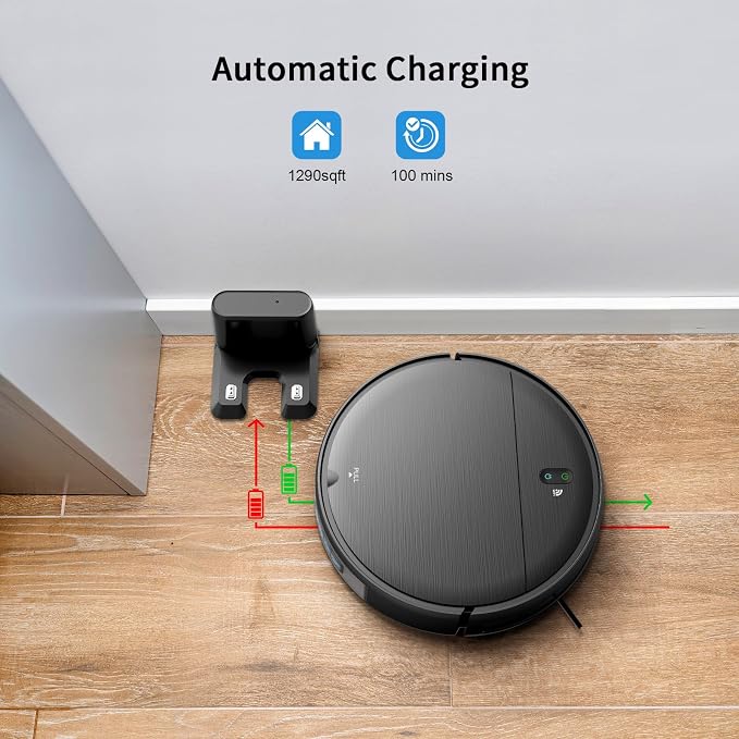 Robot Vacuum and Mop Combo, 2 in 1 Robotic Vacuum Cleaner with Schedule, App/Alexa/Voice Control, Ideal for Hard Floor, Pet